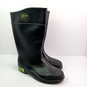 Servus Mens Size 11 Black Rubber Steel Toe Safety Work Boots ASTM F2413-18